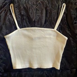 white tang top cropped